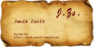 Janik Zsolt névjegykártya