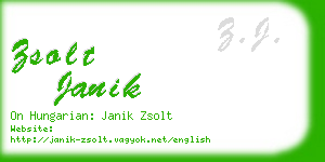 zsolt janik business card